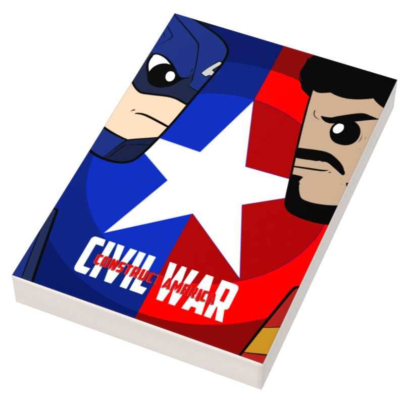 Construct America: Civil War Movie Cover (2x3 Tile) - B3 Customs -