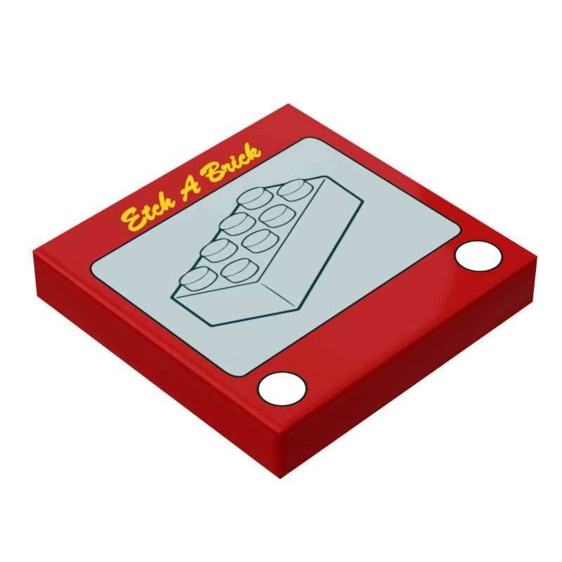 Etch-A-Brick - Custom Printed 2x2 Tile made using LEGO parts -