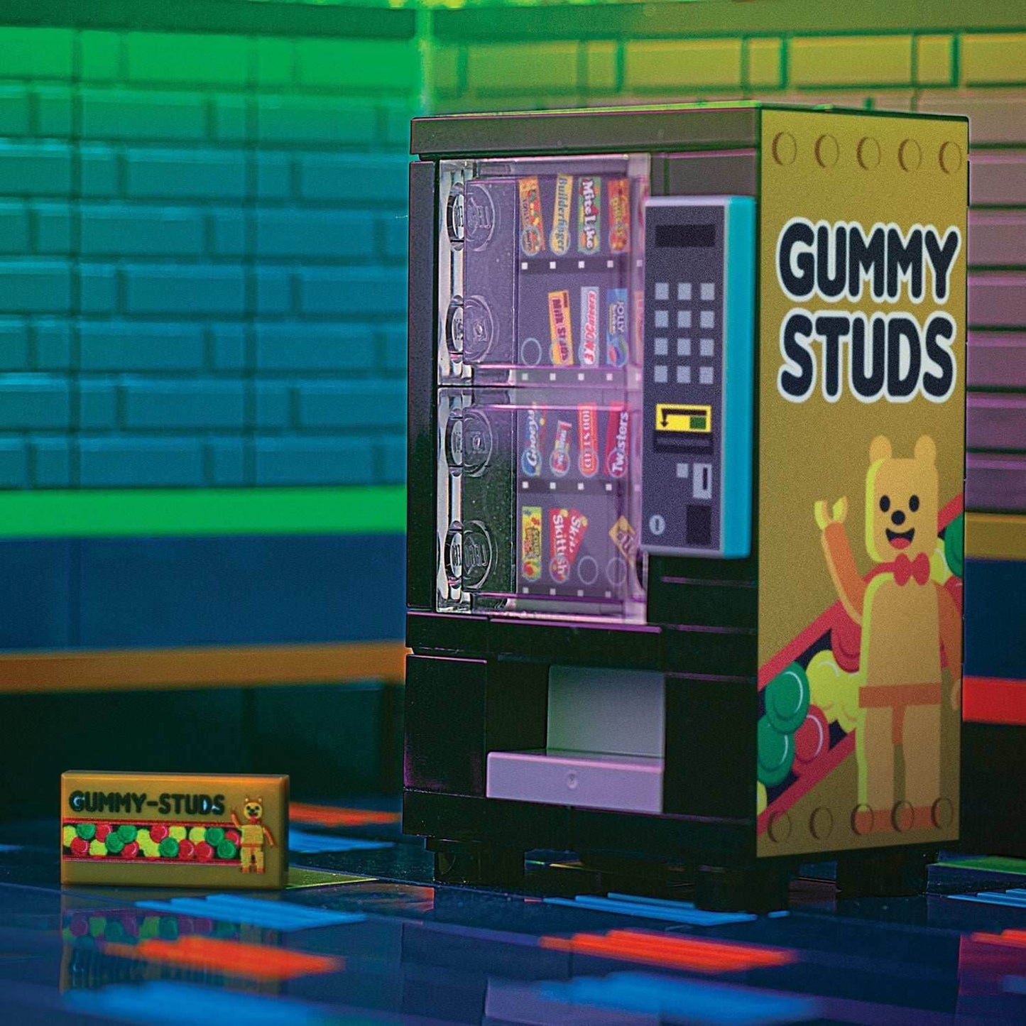 Gummy Studs Vending Machine made using LEGO parts - B3 Customs -