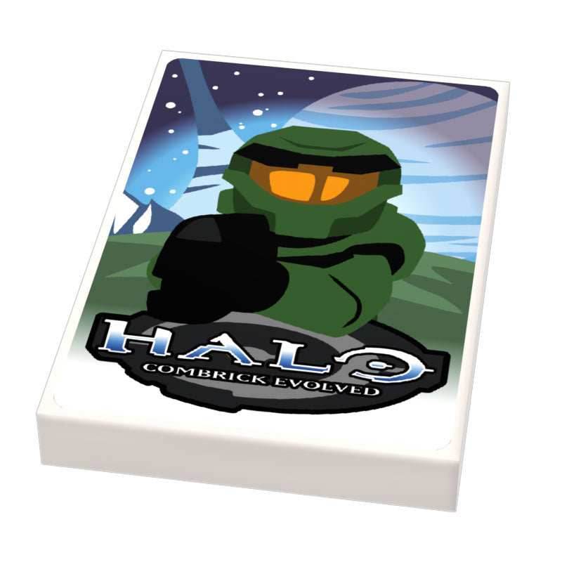 HALO: Bricks Evolved Video Game Cover (2x3 Tile) made using LEGO part - B3 Customs -