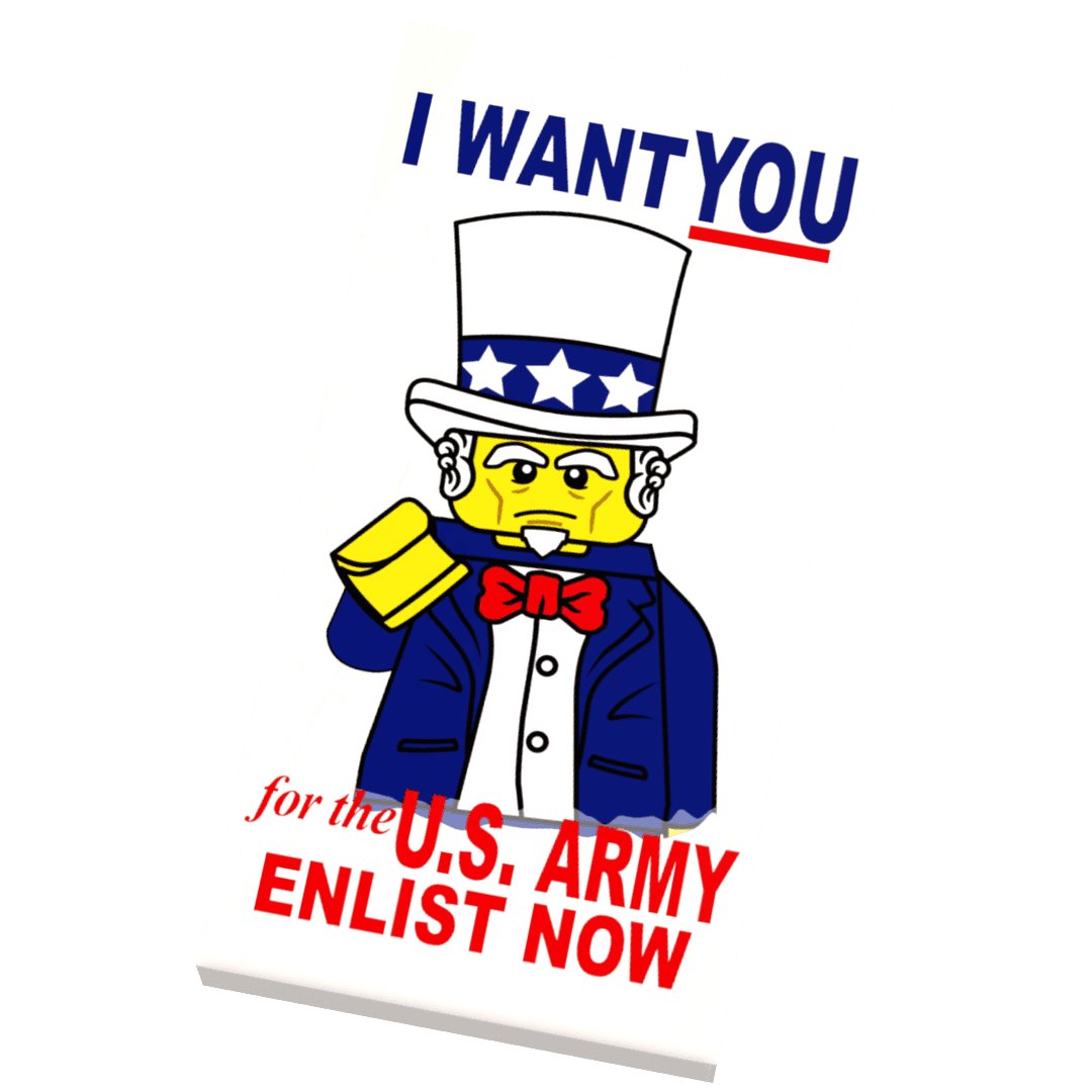 I WANT YOU USA Military Recruitment Poster (2x4 Tile) - B3 Customs -