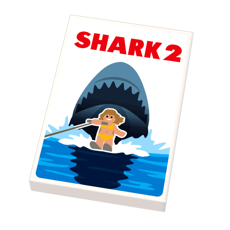 Shark 2 Movie Cover (2x3 Tile) - B3 Customs -