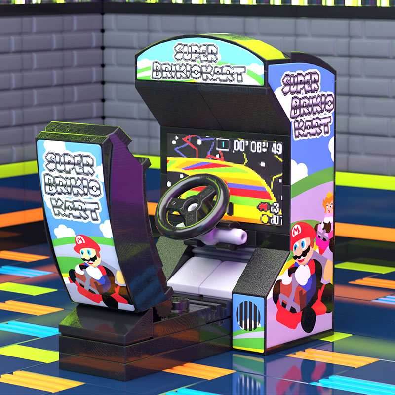 Super Brickio Kart - Custom Arcade Racing Game made using LEGO parts - B3 Customs -