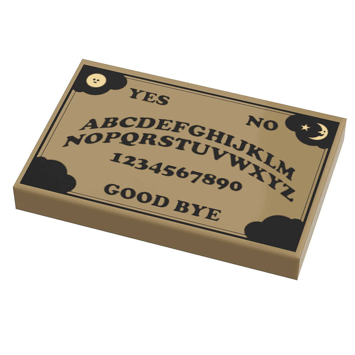 Ouiji Board Custom Printed 2x3 Tile made using LEGO part -