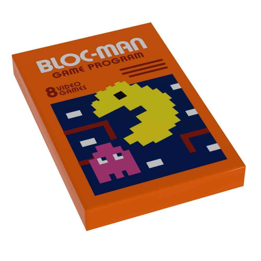 Bloc-Man Video Game Cover (2x3 Tile) made using LEGO part - B3 Customs -