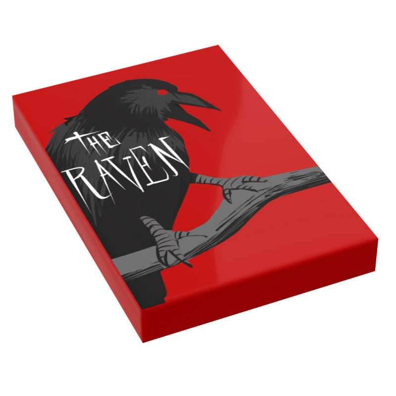 Raven Classic Book (2x3 Tile) made using LEGO part - B3 Customs -