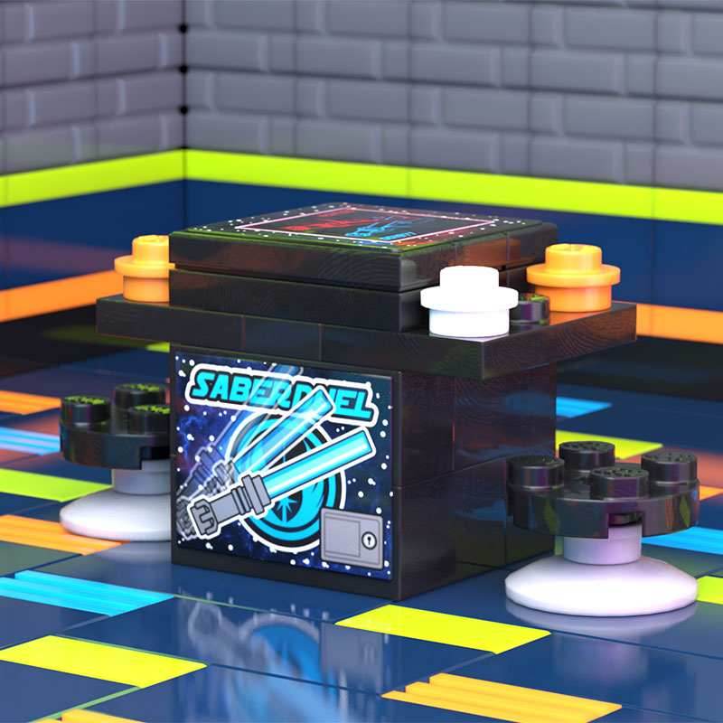 SW Saber Duel 2-Player Classic Arcade made using LEGO parts - B3 Customs -