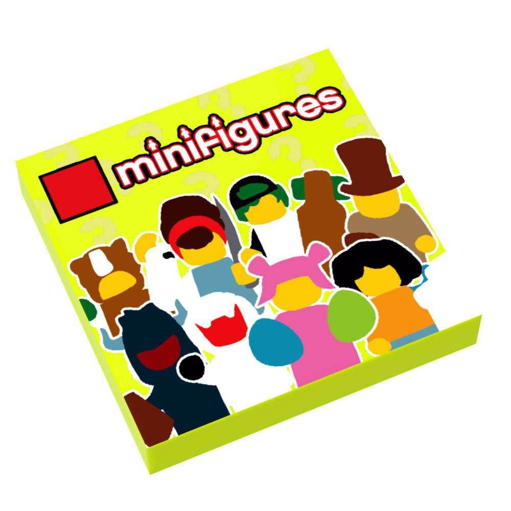 Series 27 CMF Minifig Pack Custom Printed 2x2 Tile - B3 Customs -