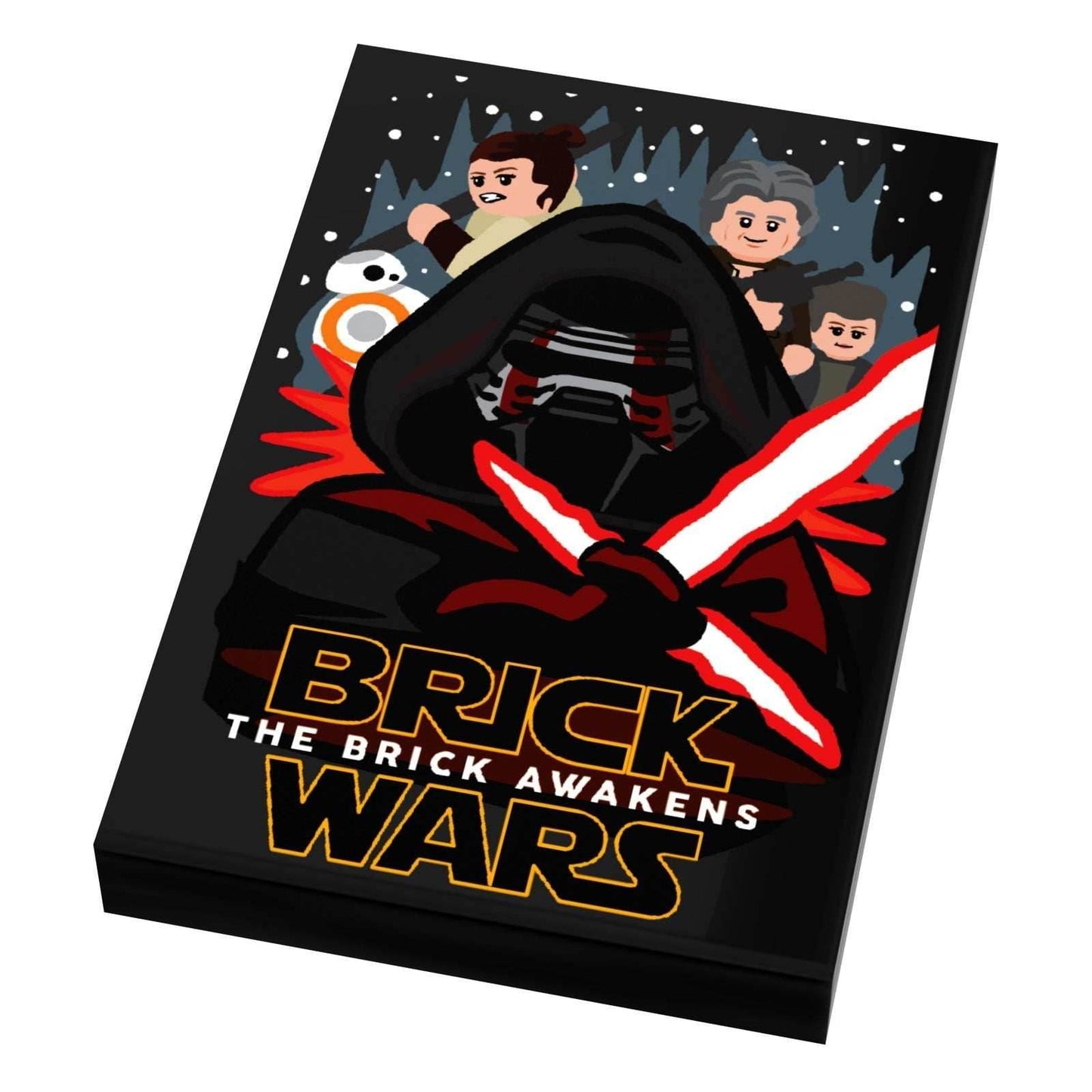 Brick Wars: Brick Awakens (EP. 7) Movie Tile Cover (2x3 Tile) made using LEGO part - B3Customs -