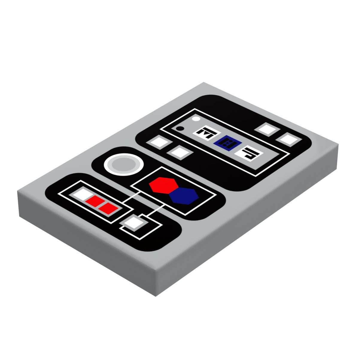 Control Panel #2 for Star Wars/Space (2x3 Tile) - B3 Customs using LEGO parts -