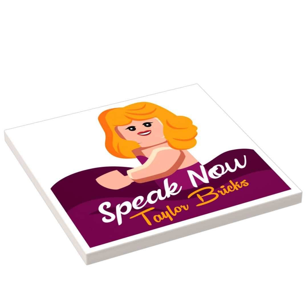 Taylor Bricks Speak Now Music Album Cover (6x6 Tile) - B3 Customs -