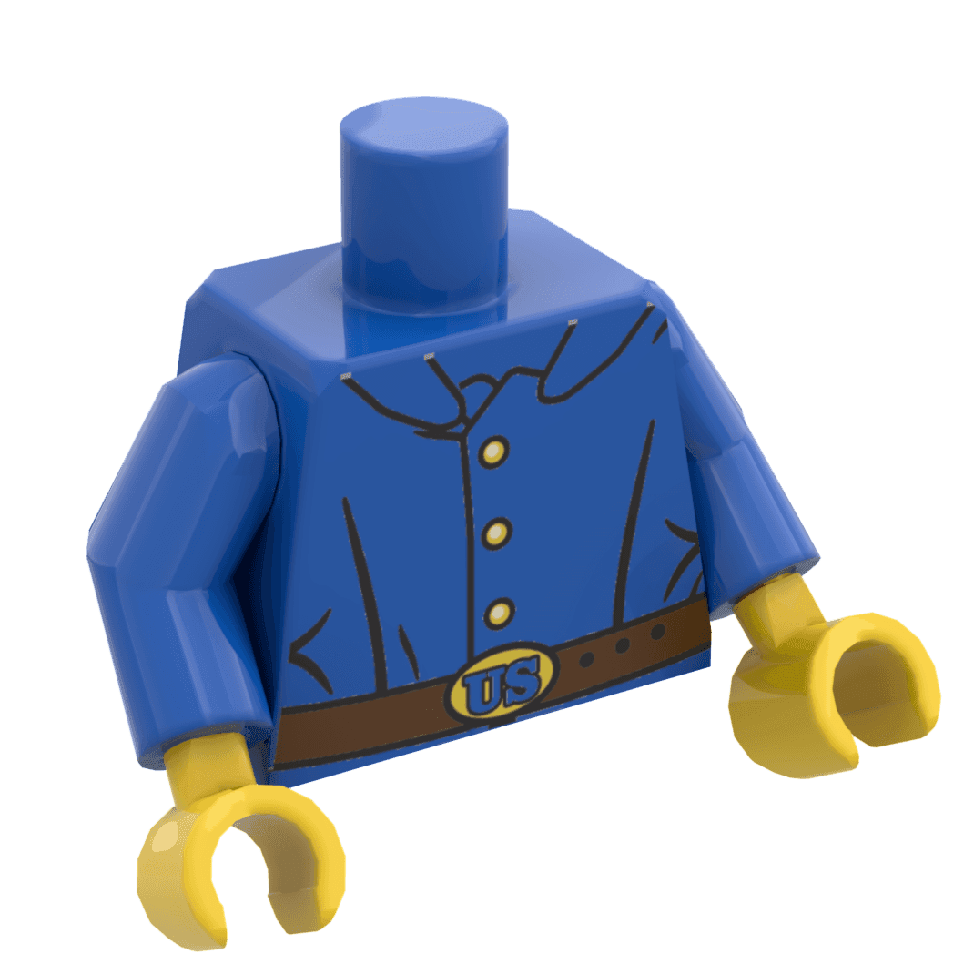 B3 Customs® Civil War Union Soldier Printed Minifig Torso -