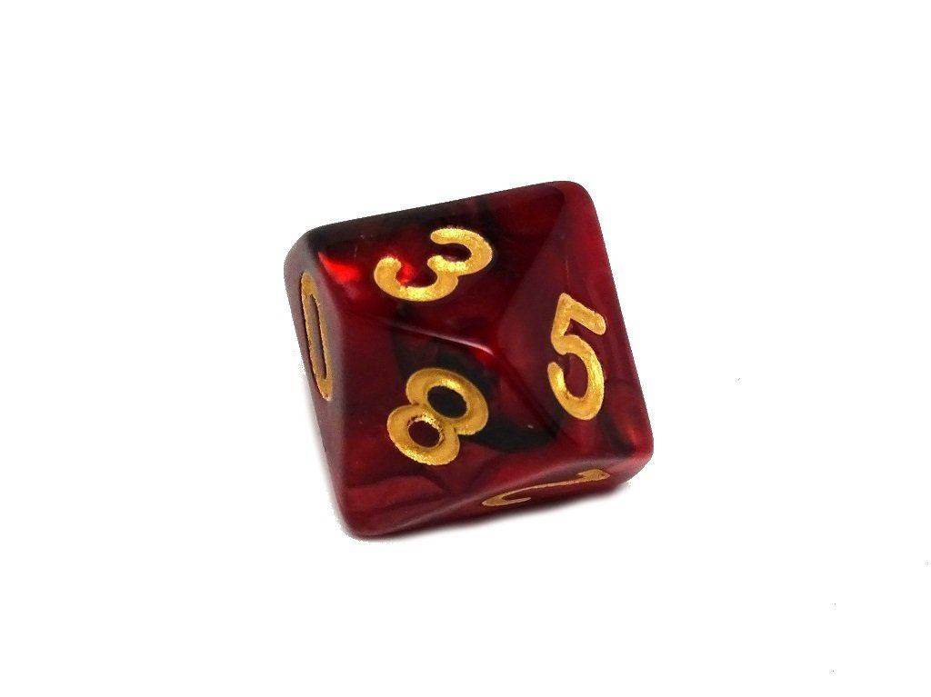 D10 Pack - Ten Count Pack of Lava Swirl 10 Sided Dice -