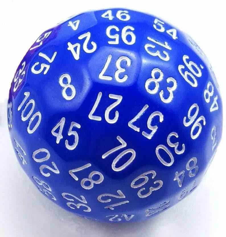 Acrylic 45mm D100 by Foam Brain Games - Blue