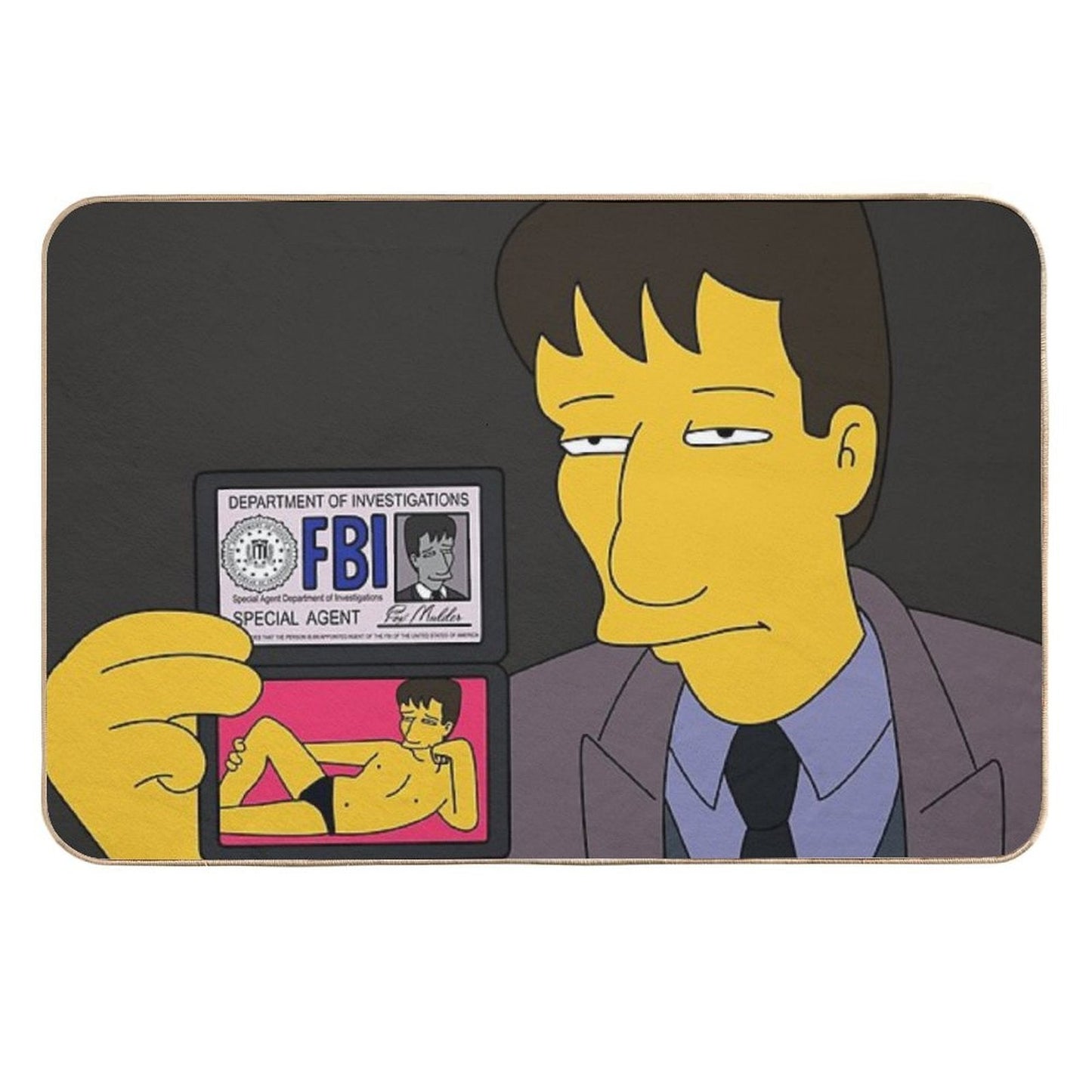 Agent Mulder FBI Anti-Trip Bath Mat
