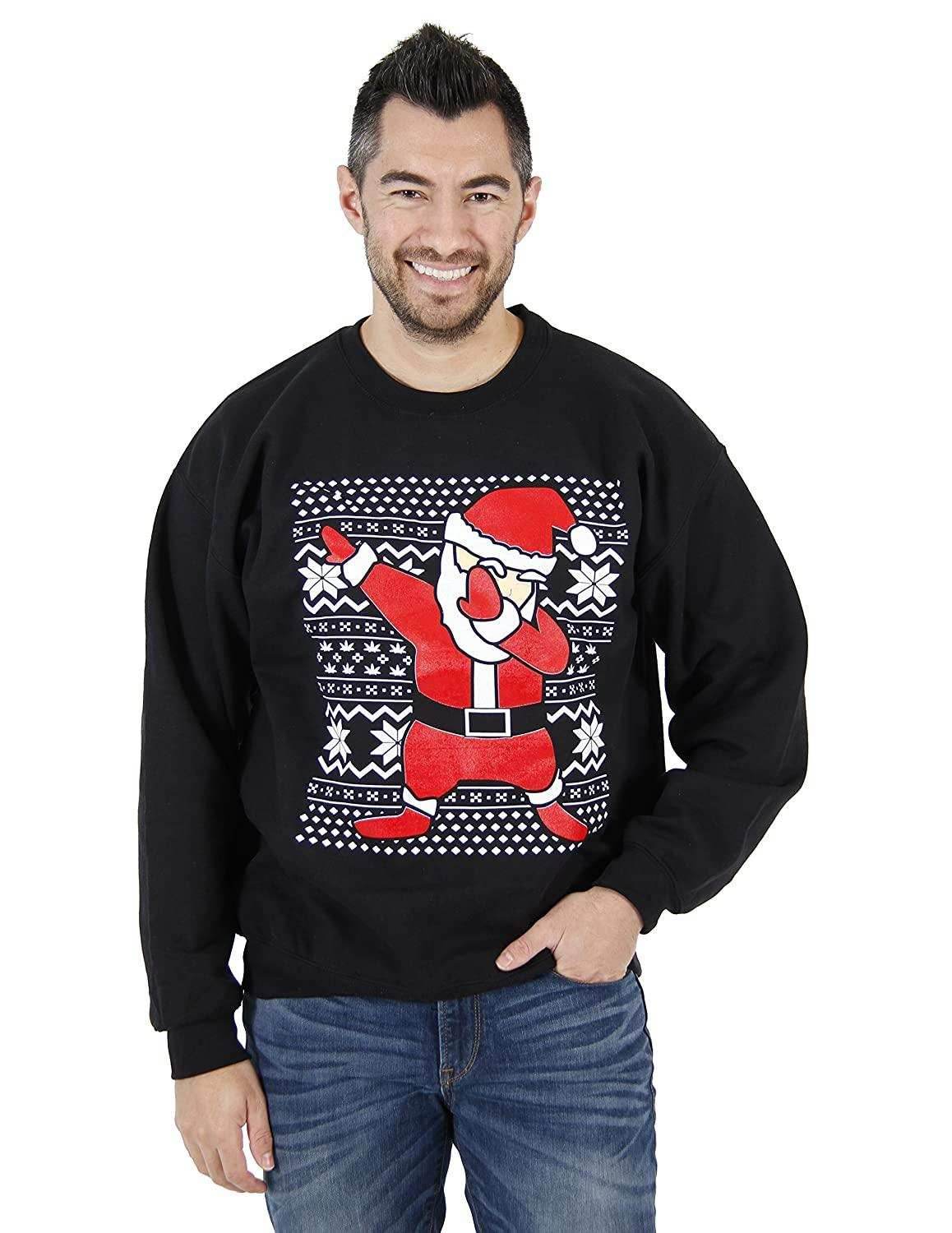 Dabbing Santa Ugly Christmas Sweatshirt - L