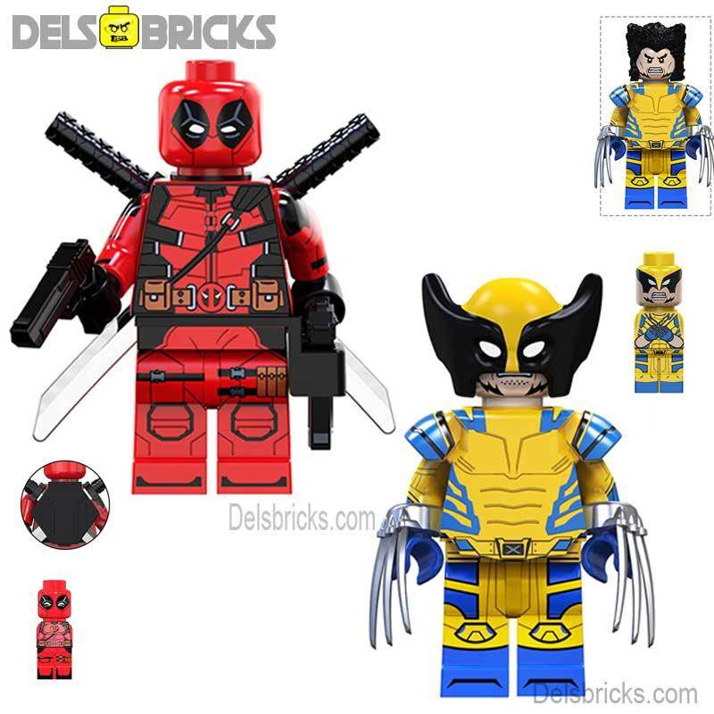Deadpool & Wolverine SET OF 2 Marvel MCU Lego Minifigures Custom Toys -