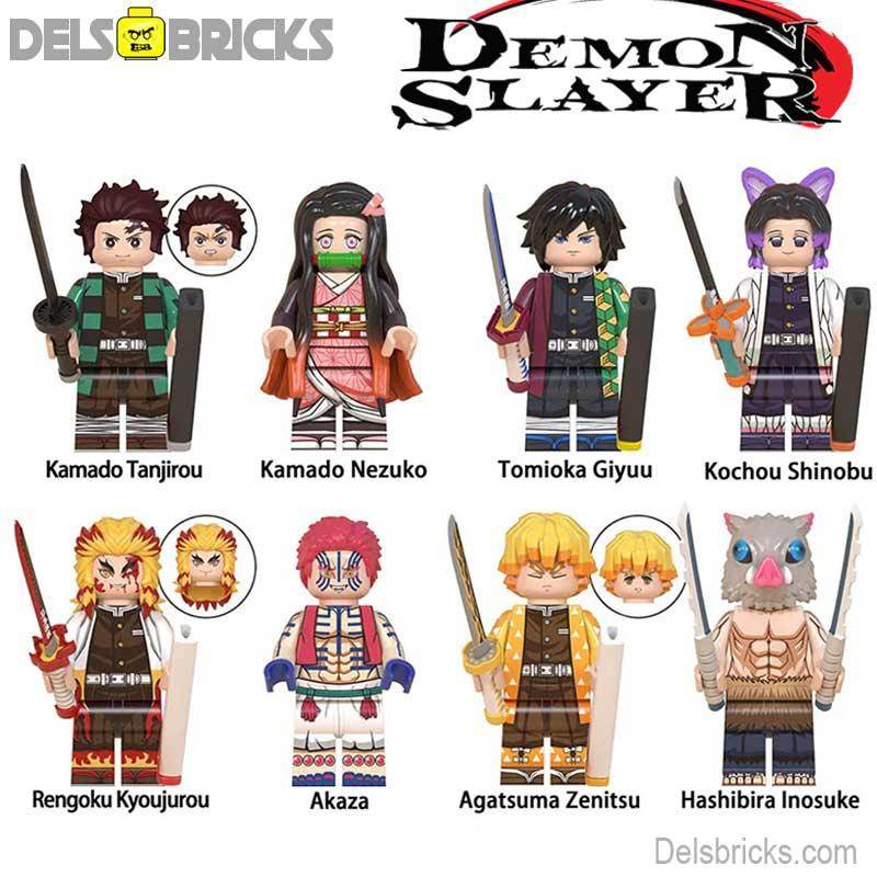 Demon Slayer Anime Set of 8 Lego compatible Minifigures -