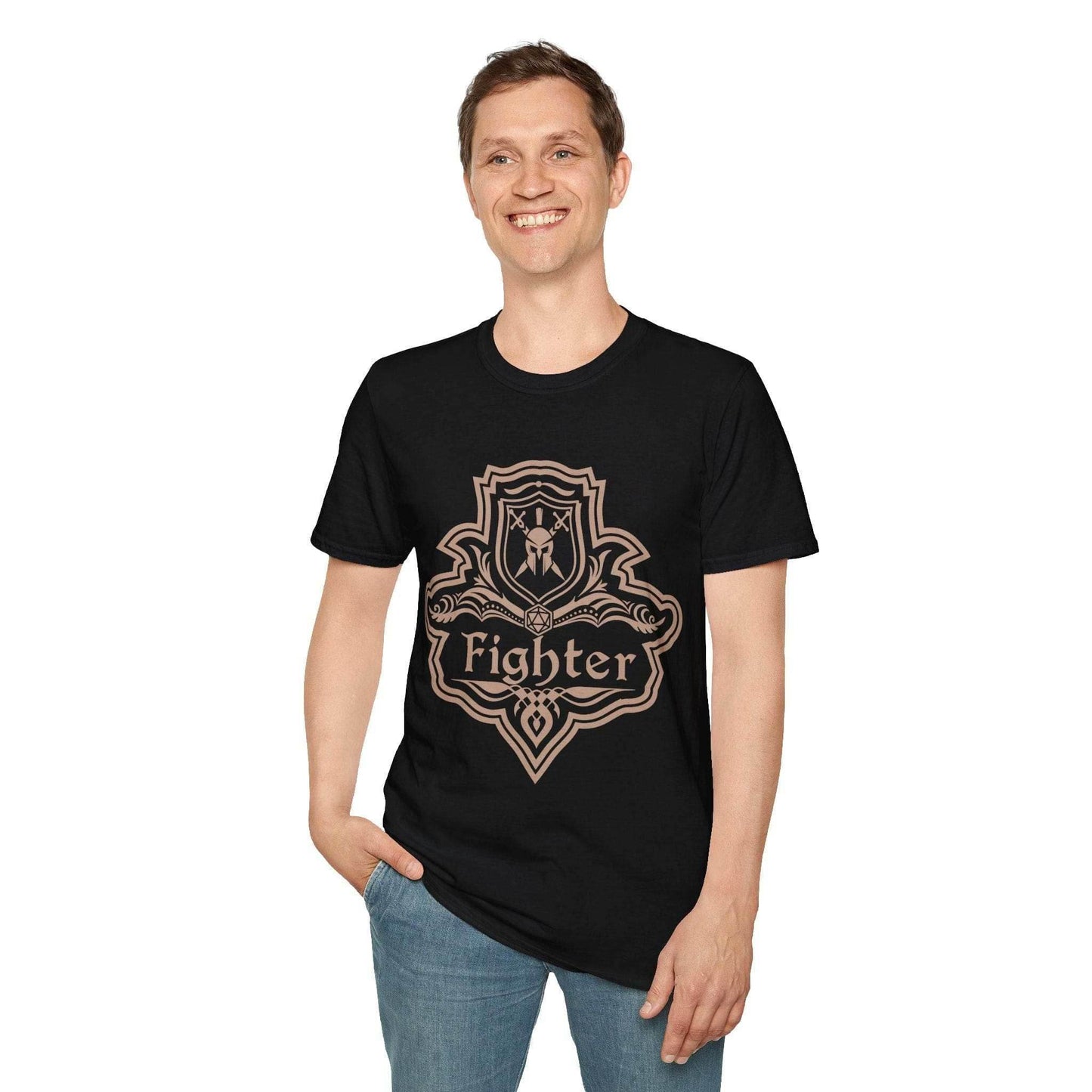 DnD Fighter Class Emblem T-Shirt - Navy / S