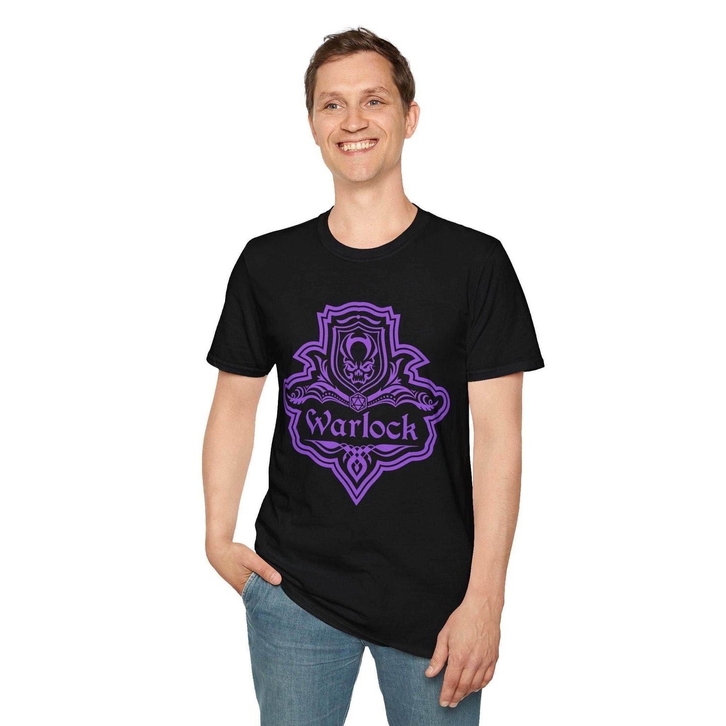 DnD Warlock Class Emblem T-Shirt - Navy / S
