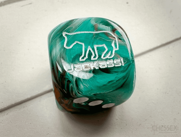 Donkey JACKASS! (Dice colors are filled at random) | Pipped Dice 16mm -