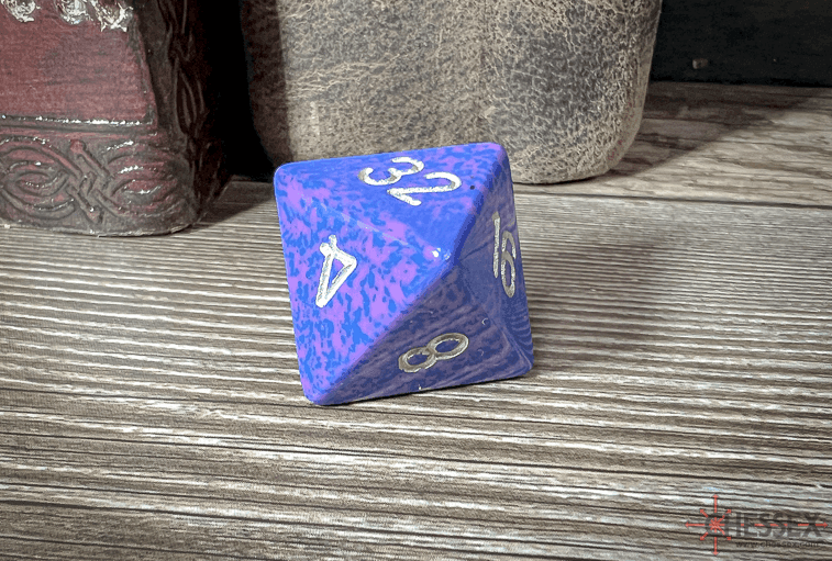 Speckled Lathyrus 8-Sided Doubling Cube | 1-128 Backgammon Type Novelty Dice -