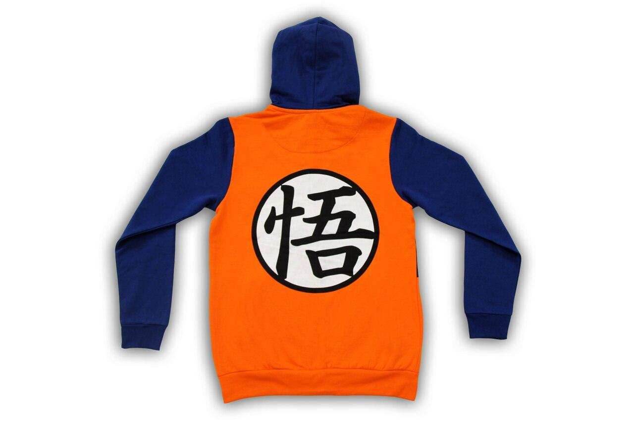 Dragon Ball Z Goku Symbol Costume Zip Up Hoodie Sweatshirt - S