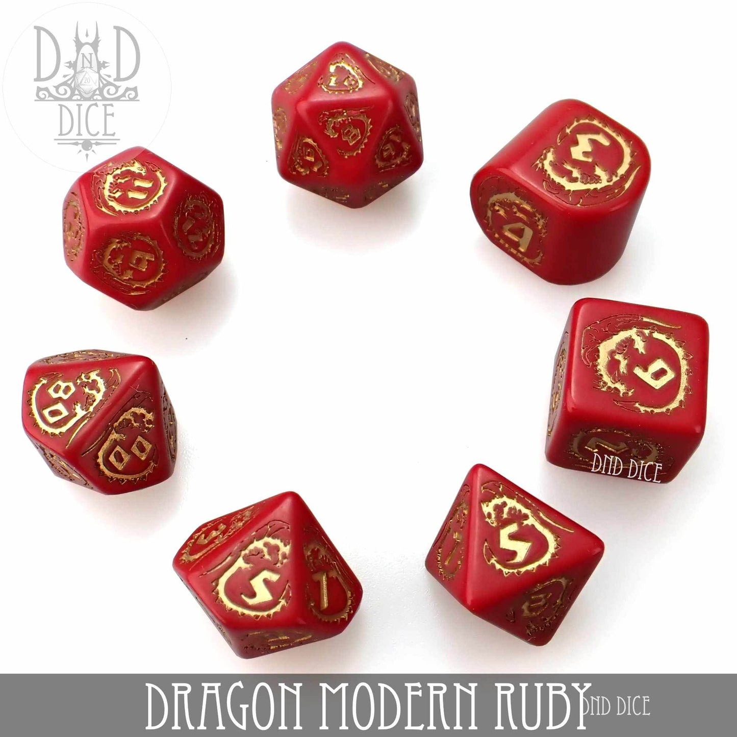 Dragon Modern Ruby Dice Set -
