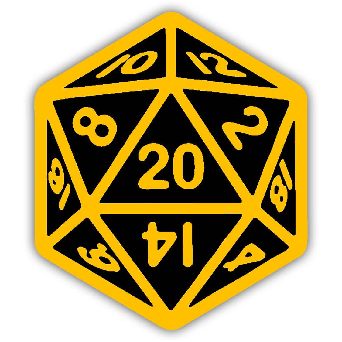 Dungeons & Dragons 20 Sided Die Sticker - Default