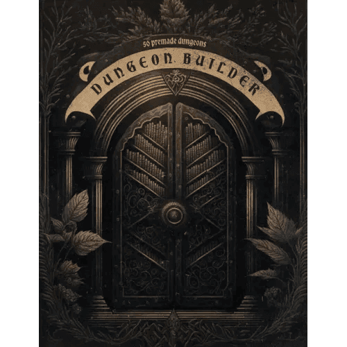 Dungeon Builder: Dungeon Maker with 50 Premade Dungeon Maps for Tabletop Roleplaying Games. - Paperback -