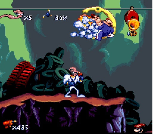 Eathworm Jim SNES Video Game Cartridge Super Nintendo