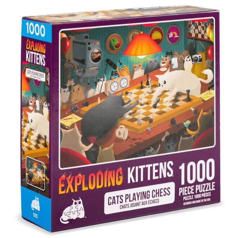 Puzzle: Exploding Kittens - Cats Playing Chess -