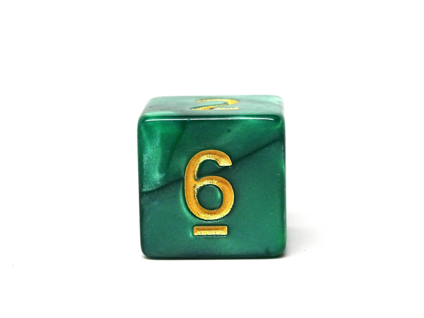Emerald Marble Dice Collection - 7 Piece Set -