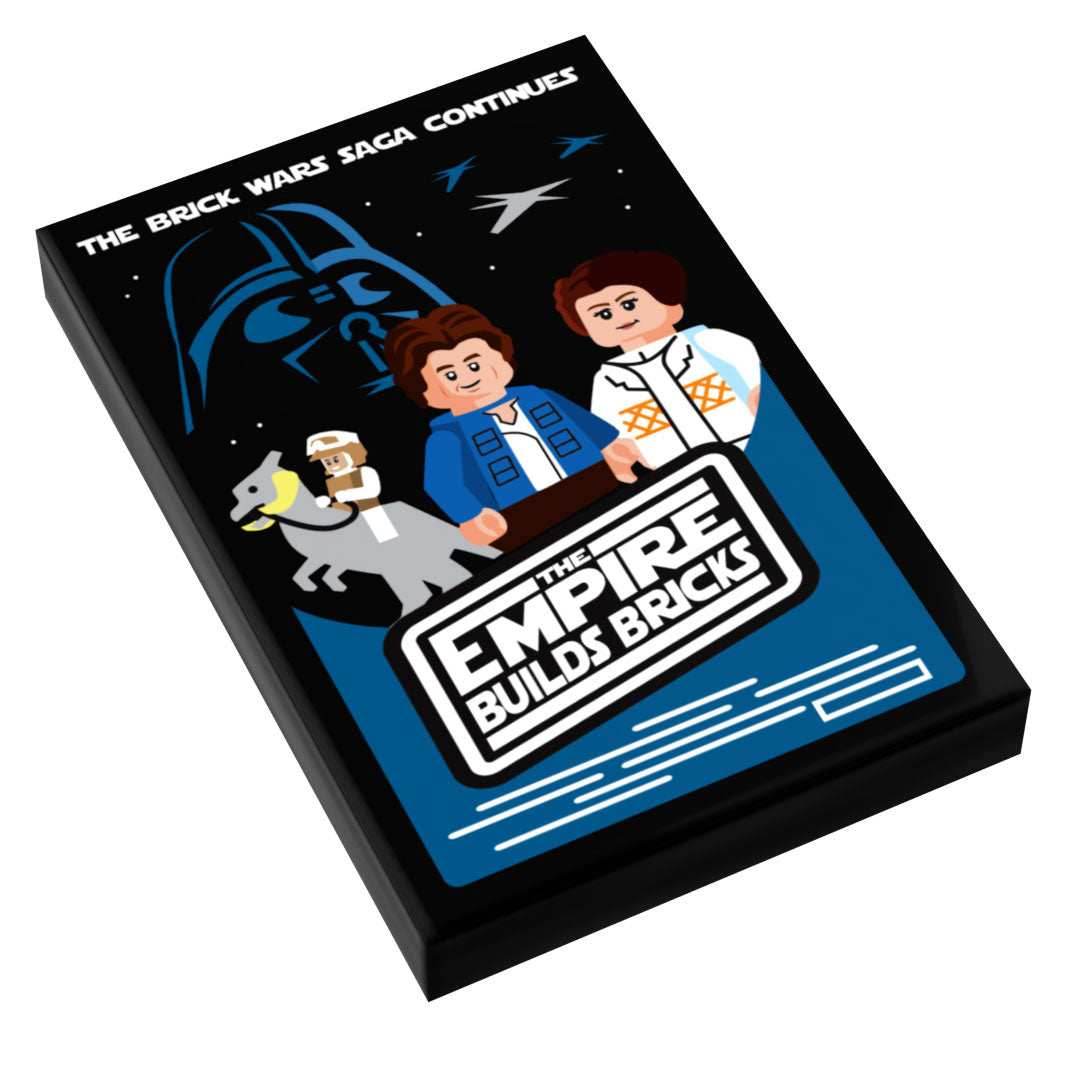 Brick Wars: The Empire Builds Back Movie Tile Cover (2x3 Tile) - B3 Customs -