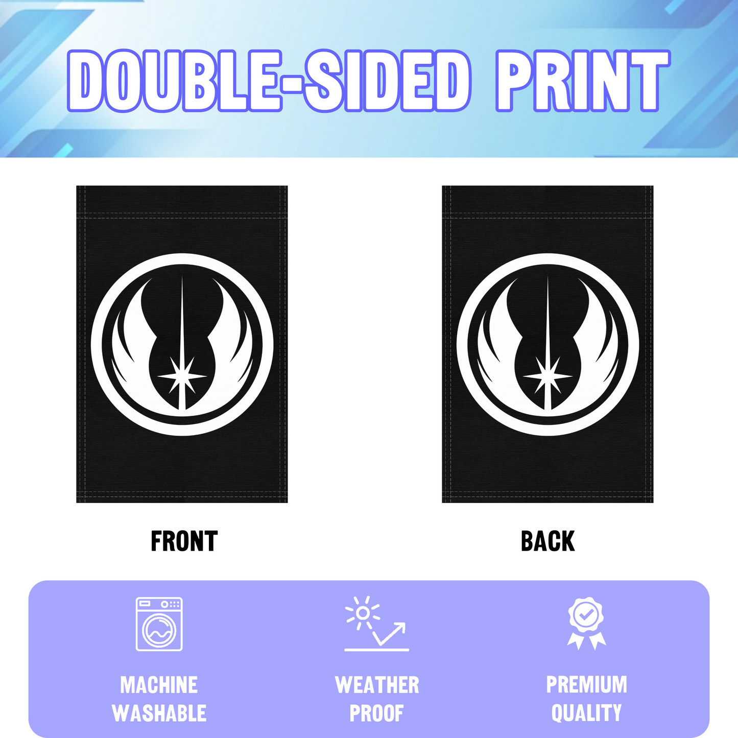 Star Wars Jedi (Black) Garden Flag