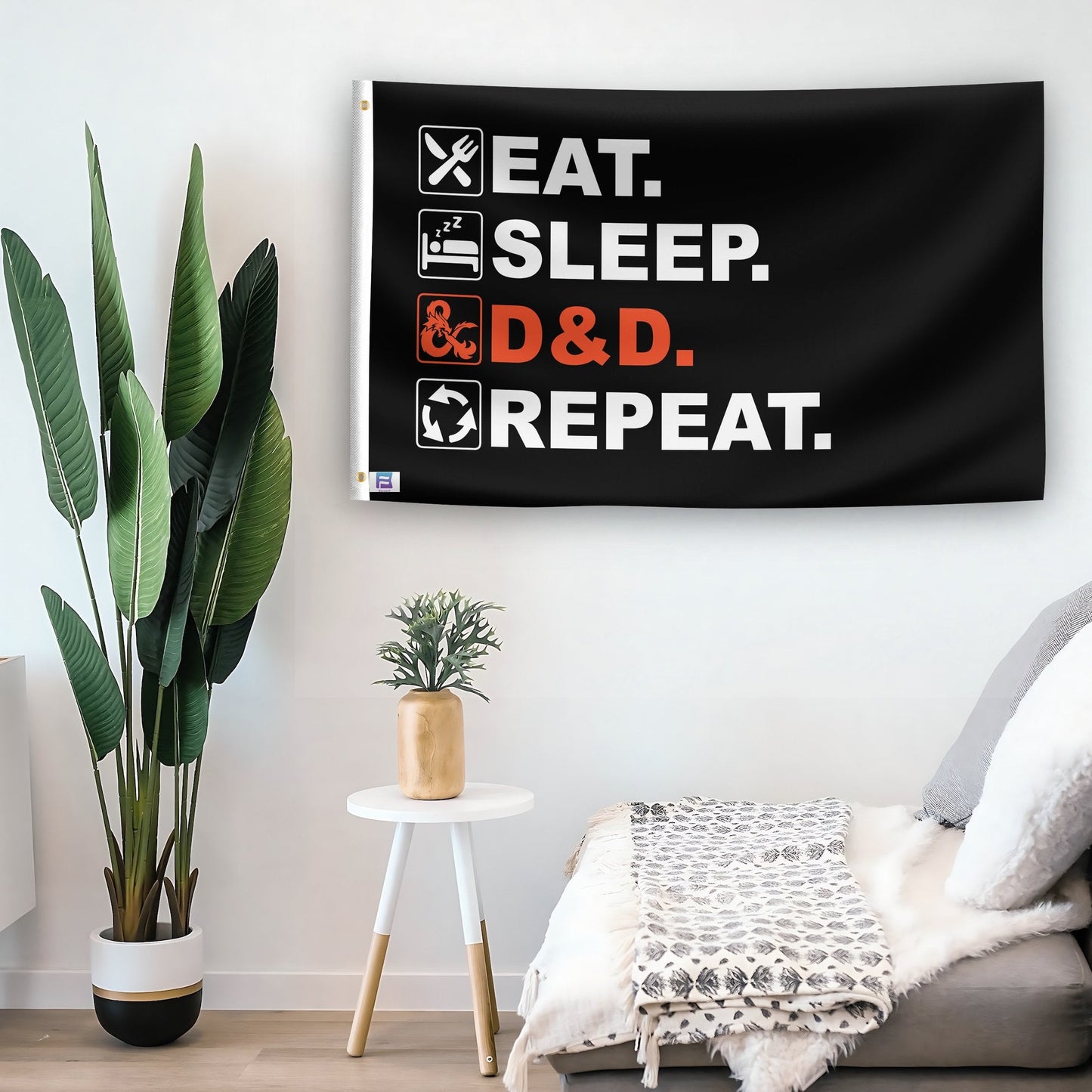 Eat Sleep D&D Repeat Flag