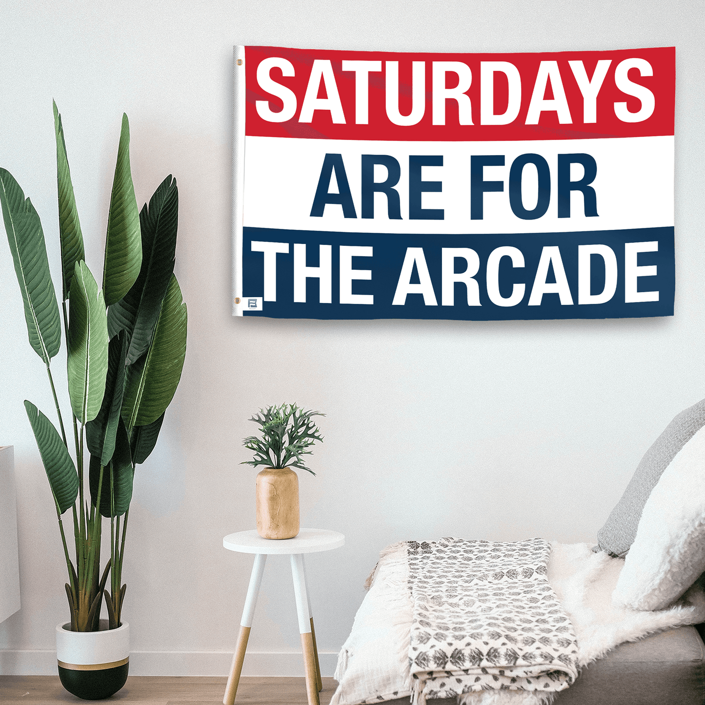 Saturdays Are for the Arcade Flag