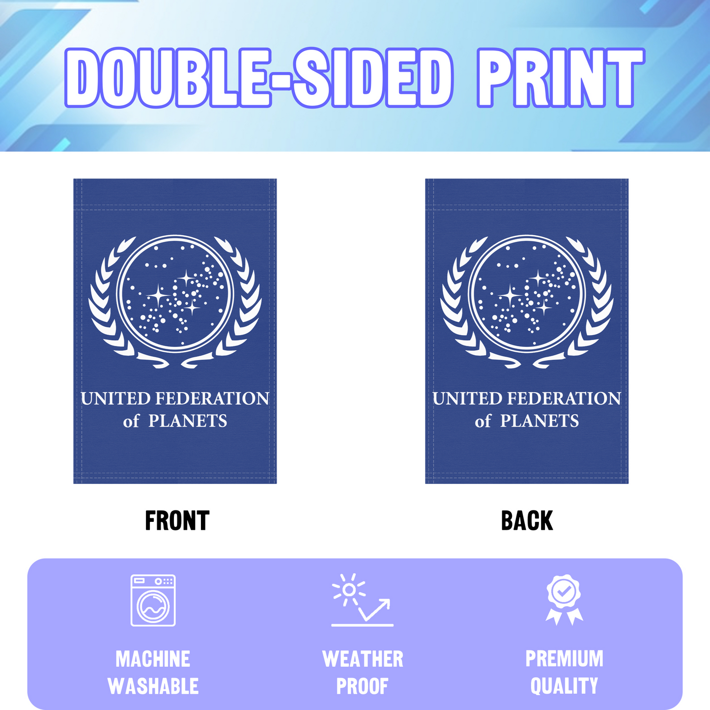 United Federation Of Planets Garden Flag