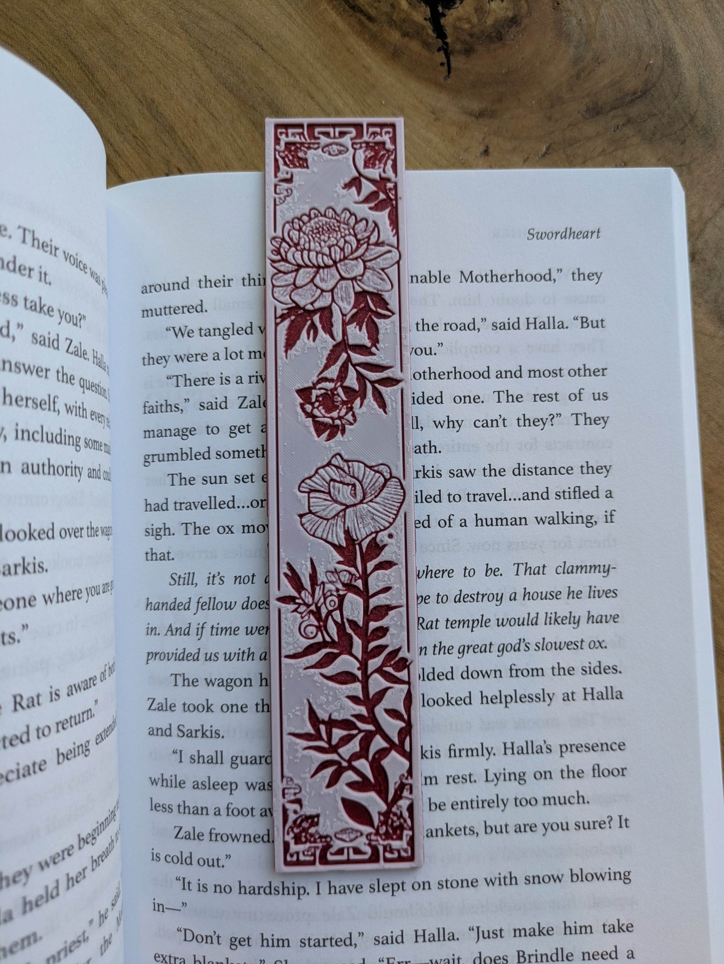 Red Dragon & Floral Pattern Bookmark Set – Artistic and Intricate Book Lovers’ Gift - Floral