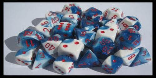 Gemini 7 Astral Blue/White 7-Die Set -
