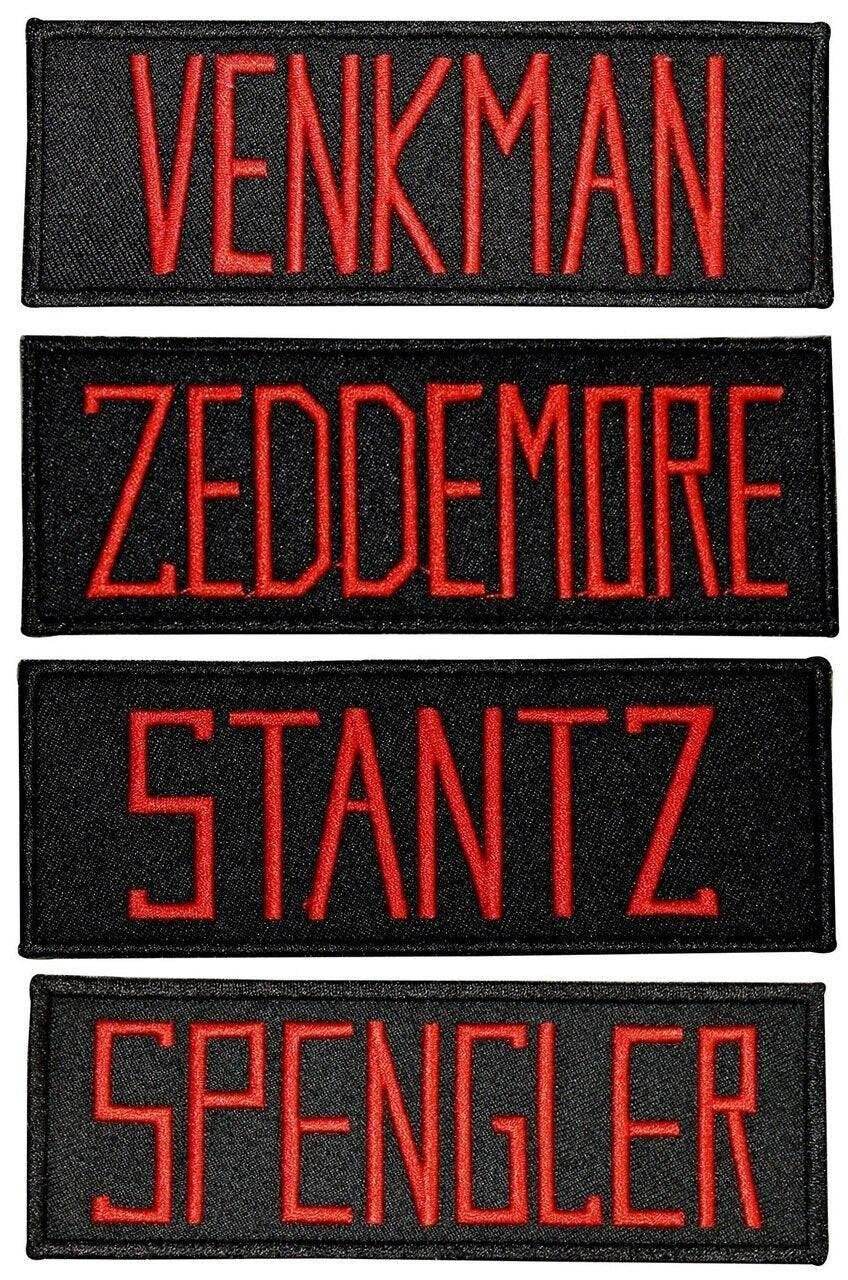 Ghostbusters (Set of 4) Name Tag Embroidered Patches -