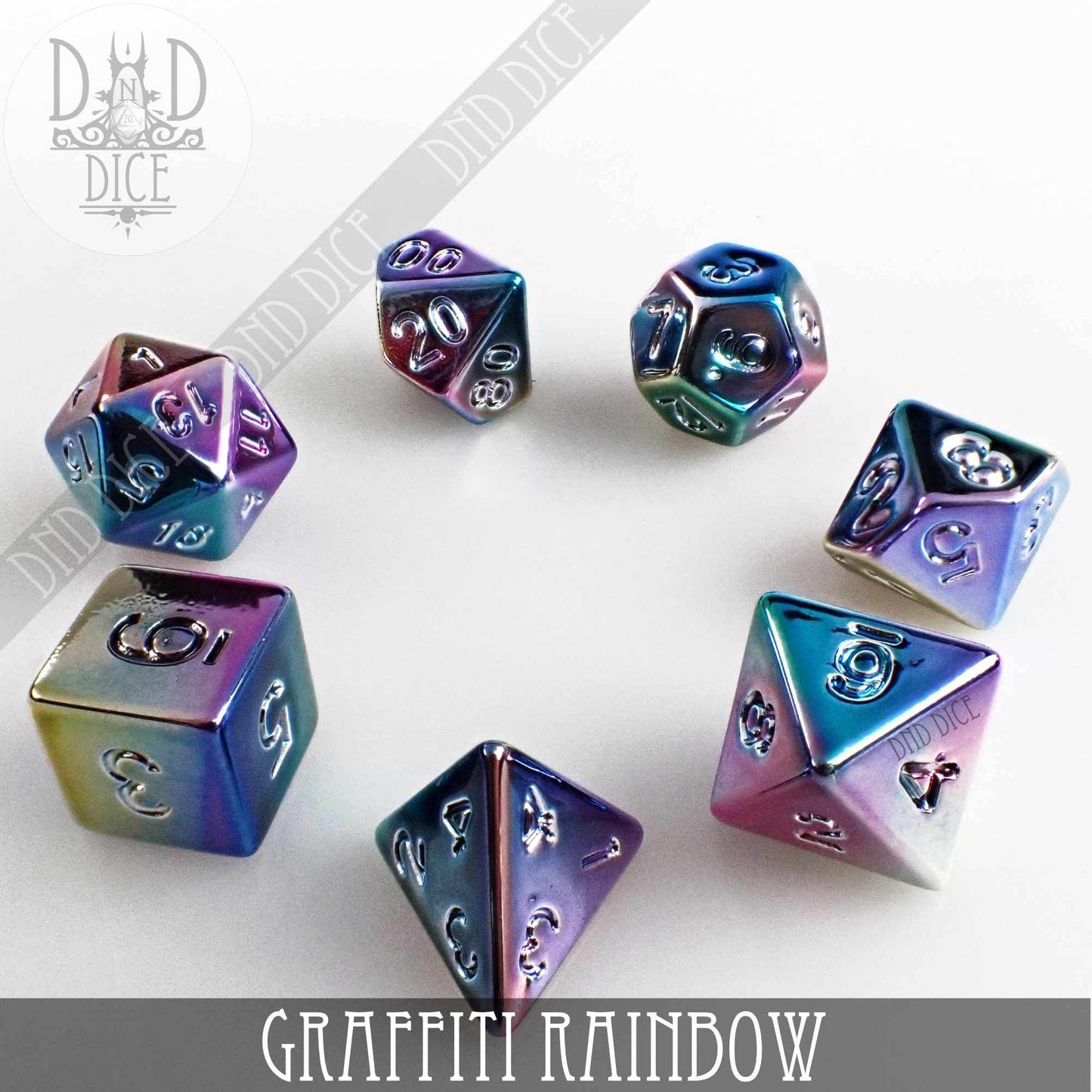 Graffiti Rainbow Dice Set -
