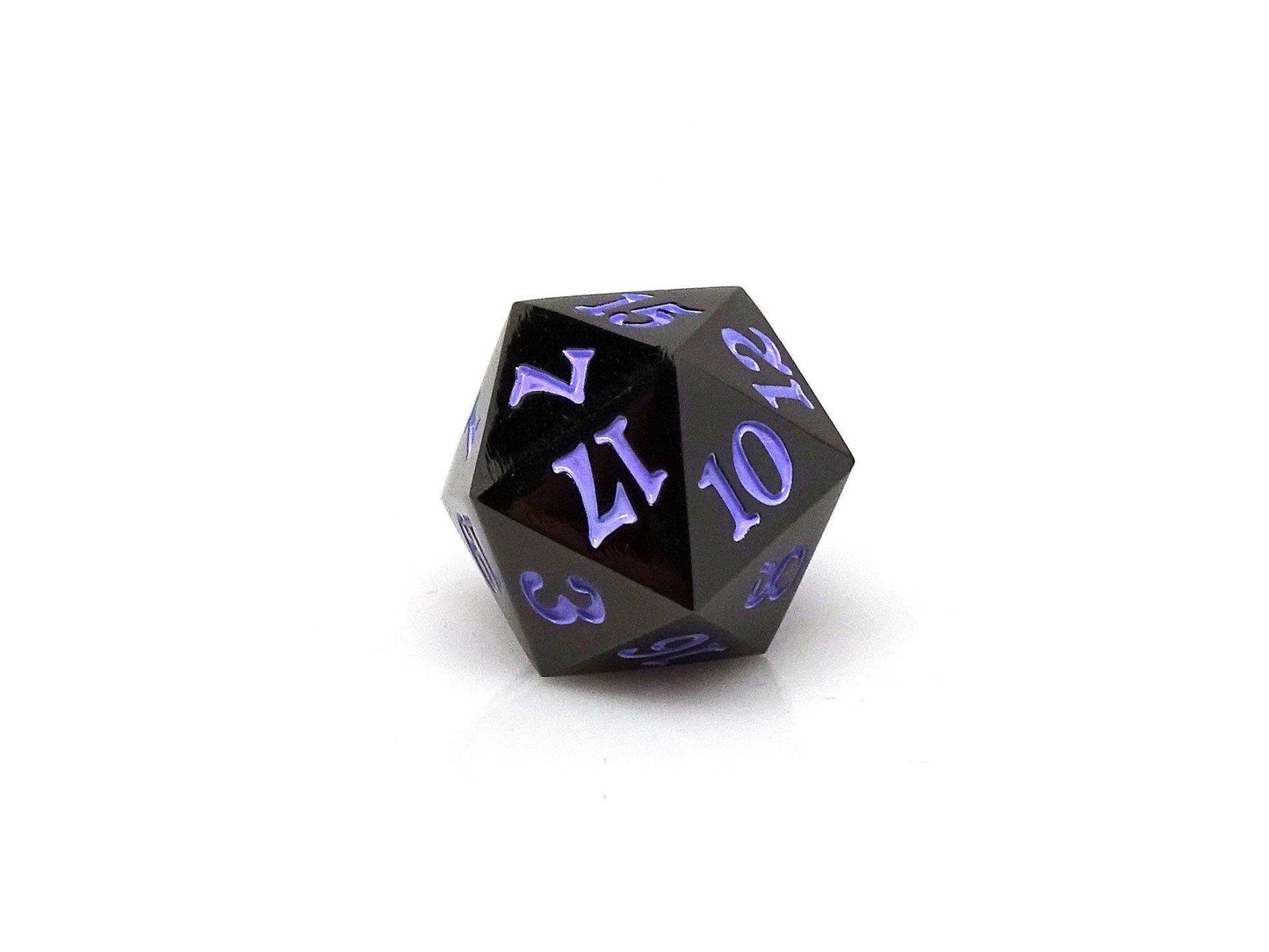 Gun Metal D20 - Signature Font - Purple Font -