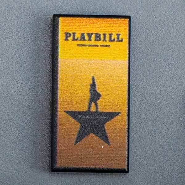 Hamilton NY Broadway Playbill - Custom Part (1x2 Tile) -