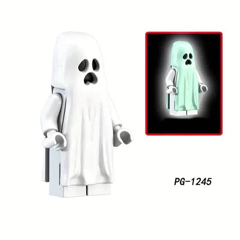 Glow in the Dark Shocked Ghost Lego Minifigures -
