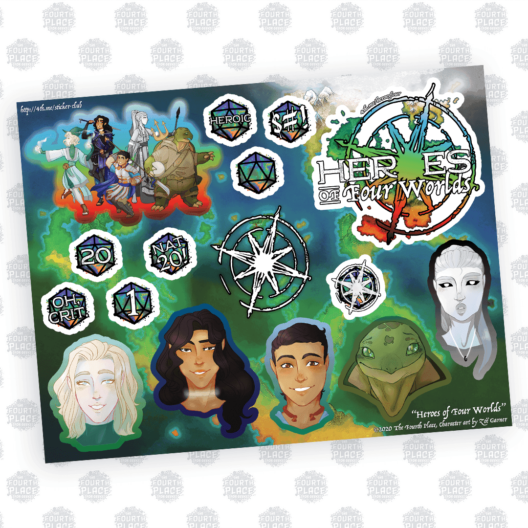 Heroes of Four Worlds Stickers -