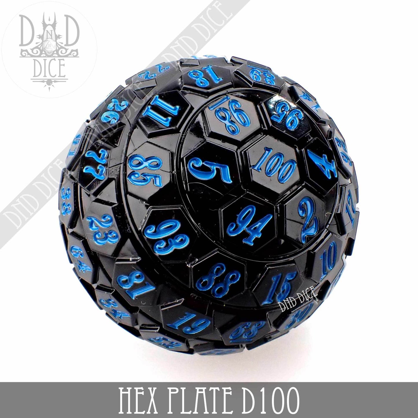 Hex Plate D100 Black With Blue (45mm) -