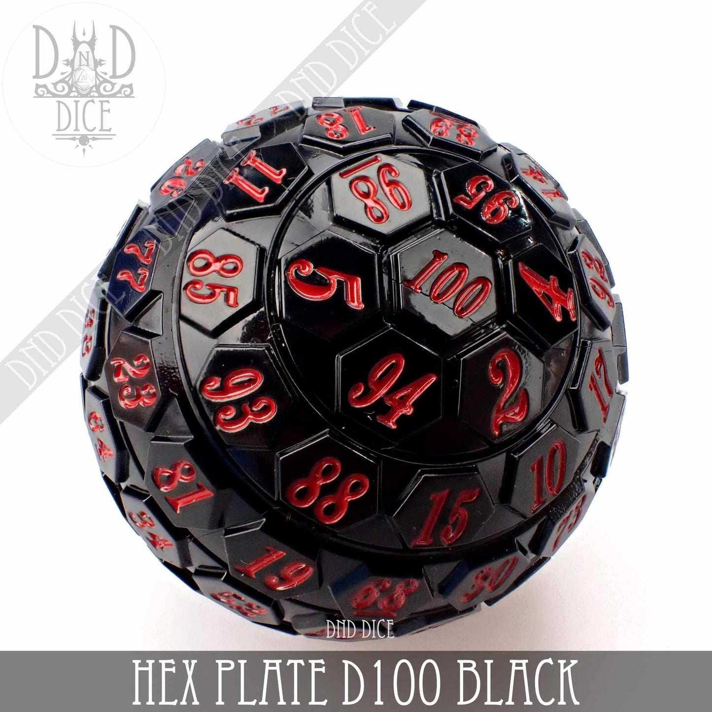 Hex Plate D100 Black with Red (45mm) -