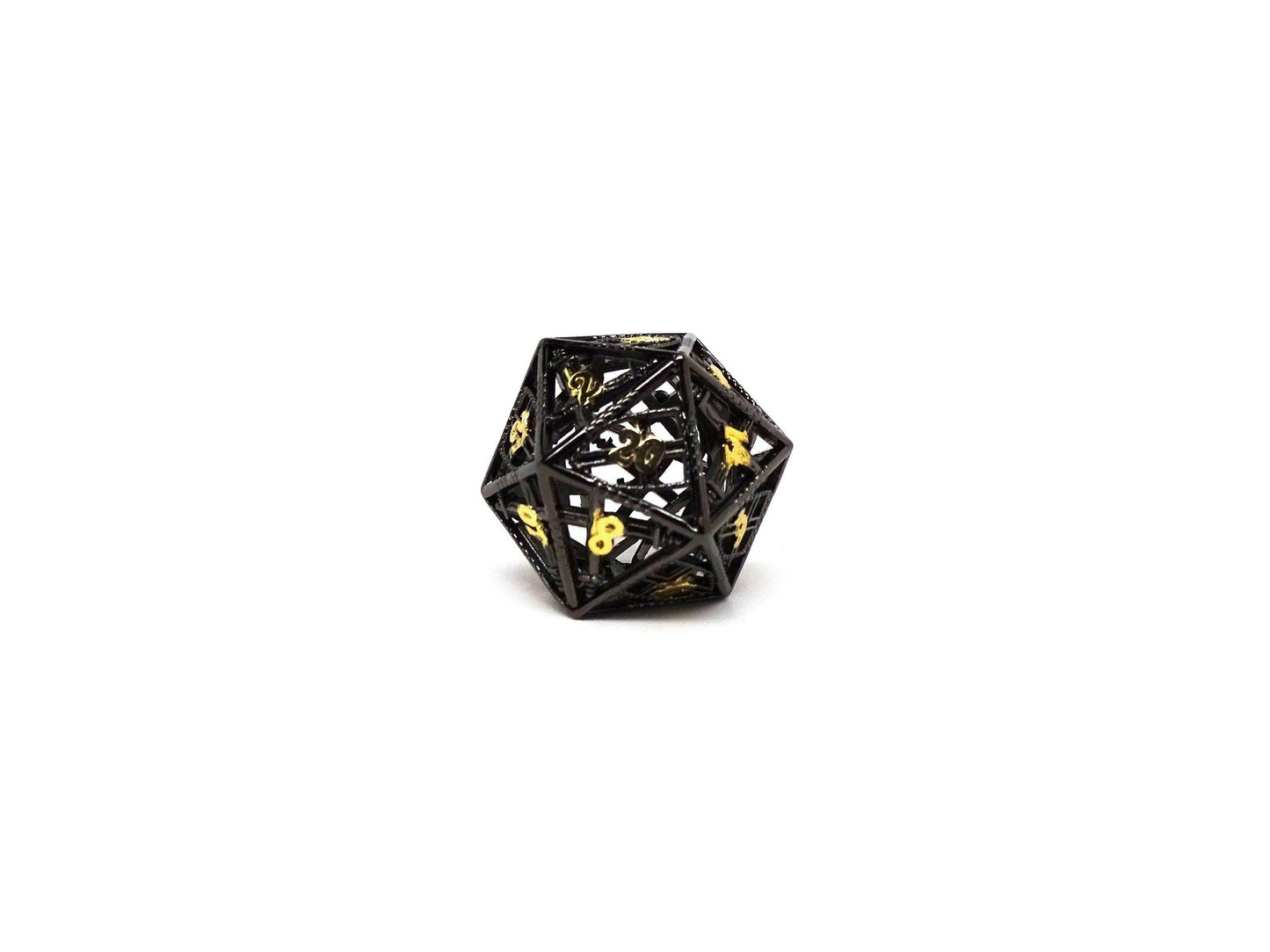 Hollow Dice of Divine Retribution - Gun Metal D20 -
