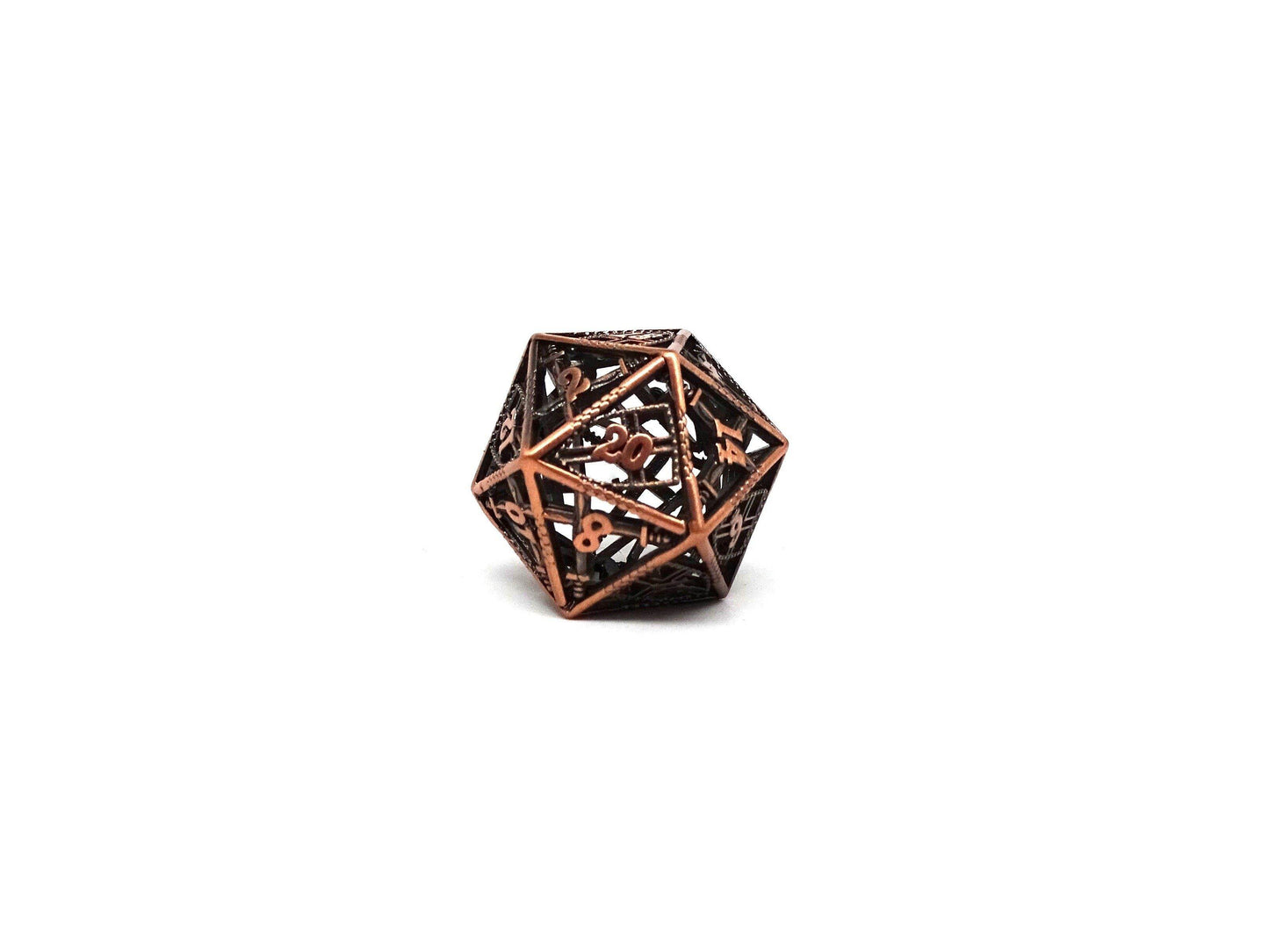 Hollow Dice of Divine Retribution - Legendary Copper D20 -